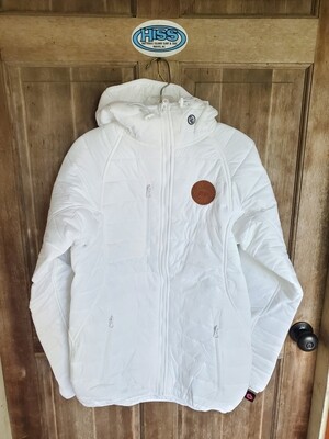 Habitats Sleeping Bag Hoodie w/ H.I.S.S. Leather Patch White