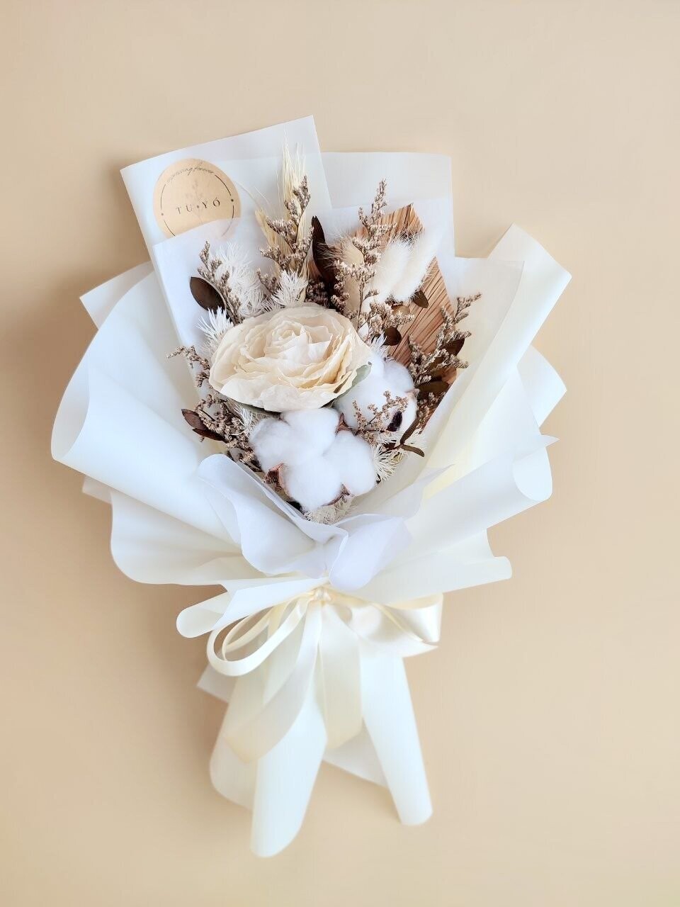 Custom Bouquet, Size: Petite, Type: Simple (5 to 8 kinds of dried flowers)