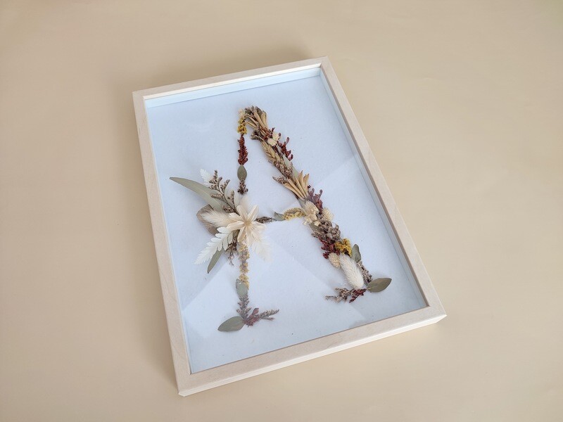 Framed Flower Letter
