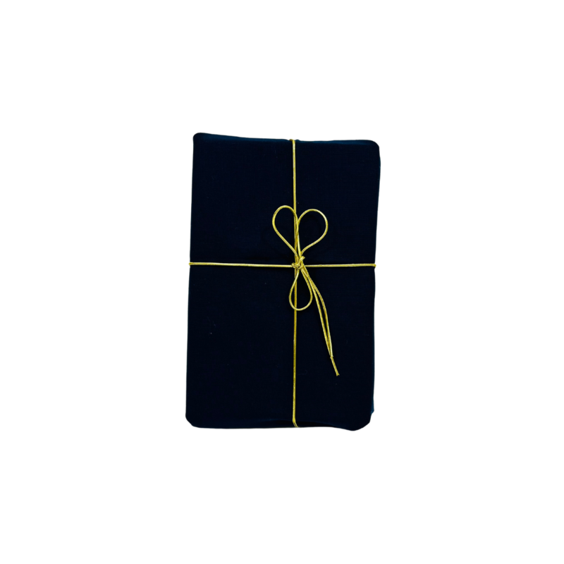 Inpakken met stof - donkerblauw