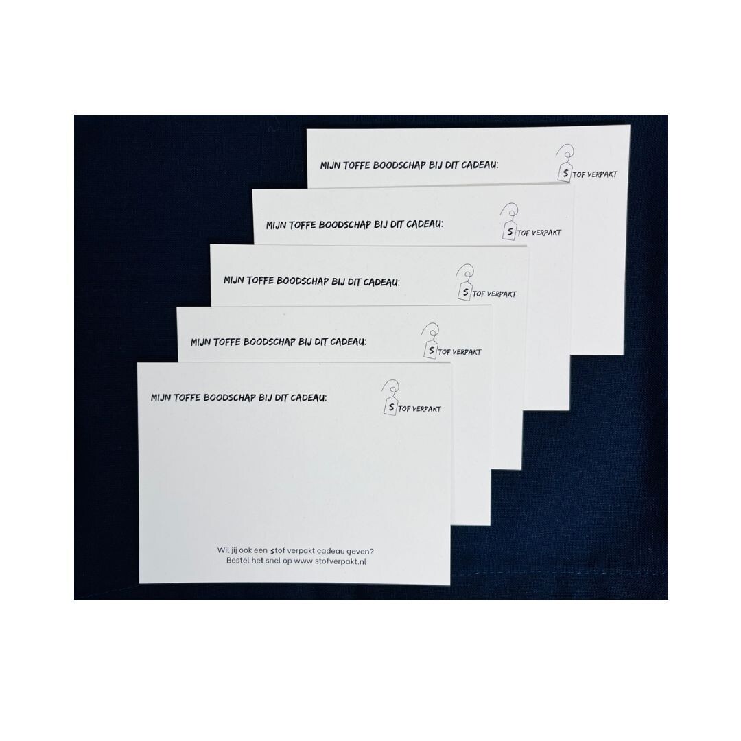 Cadeaukaartje- set van 5 stuks