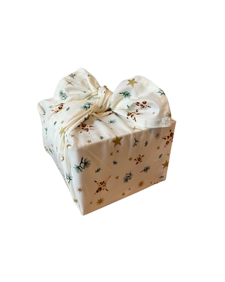 Kerst ster inpakdoek – Duurzaam & herbruikbaar cadeaupapier