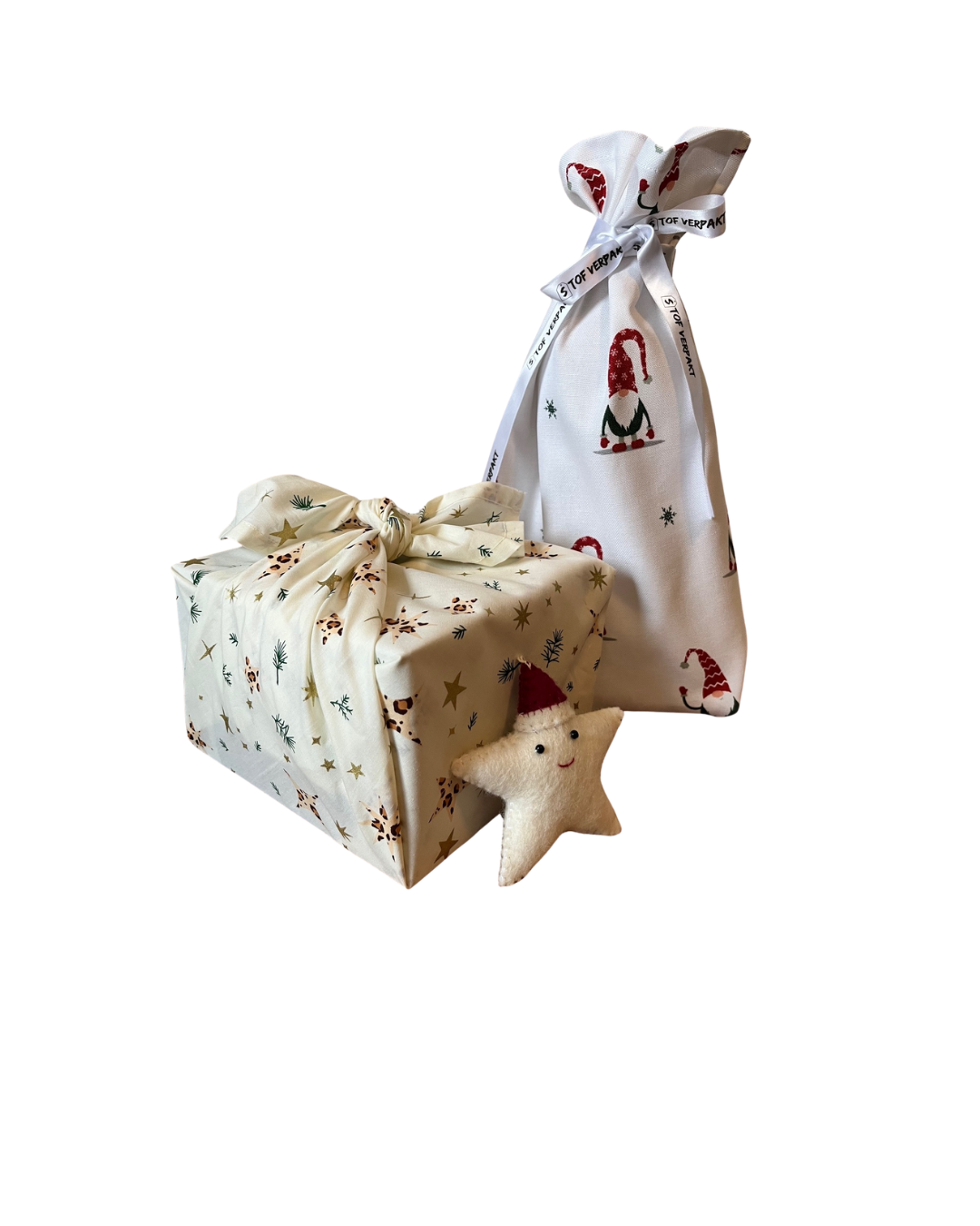 Kerstset Wrap it in - kies je inpakstof & ornament