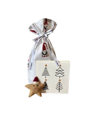 Kerstset Kerstboom – cadeautas, kaart & ornament