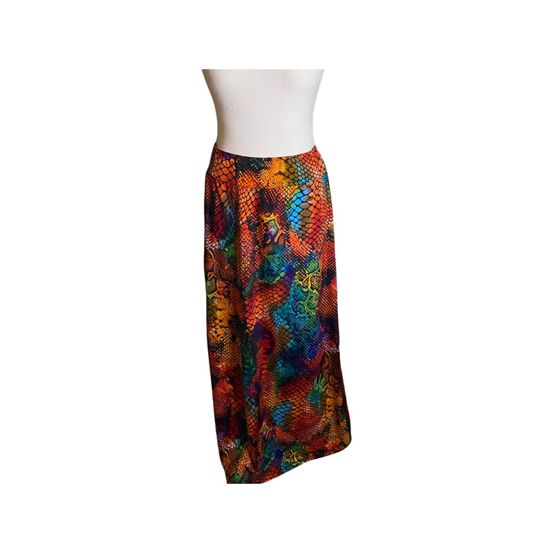 Multi-Color Snake-Print Skirt Size Small