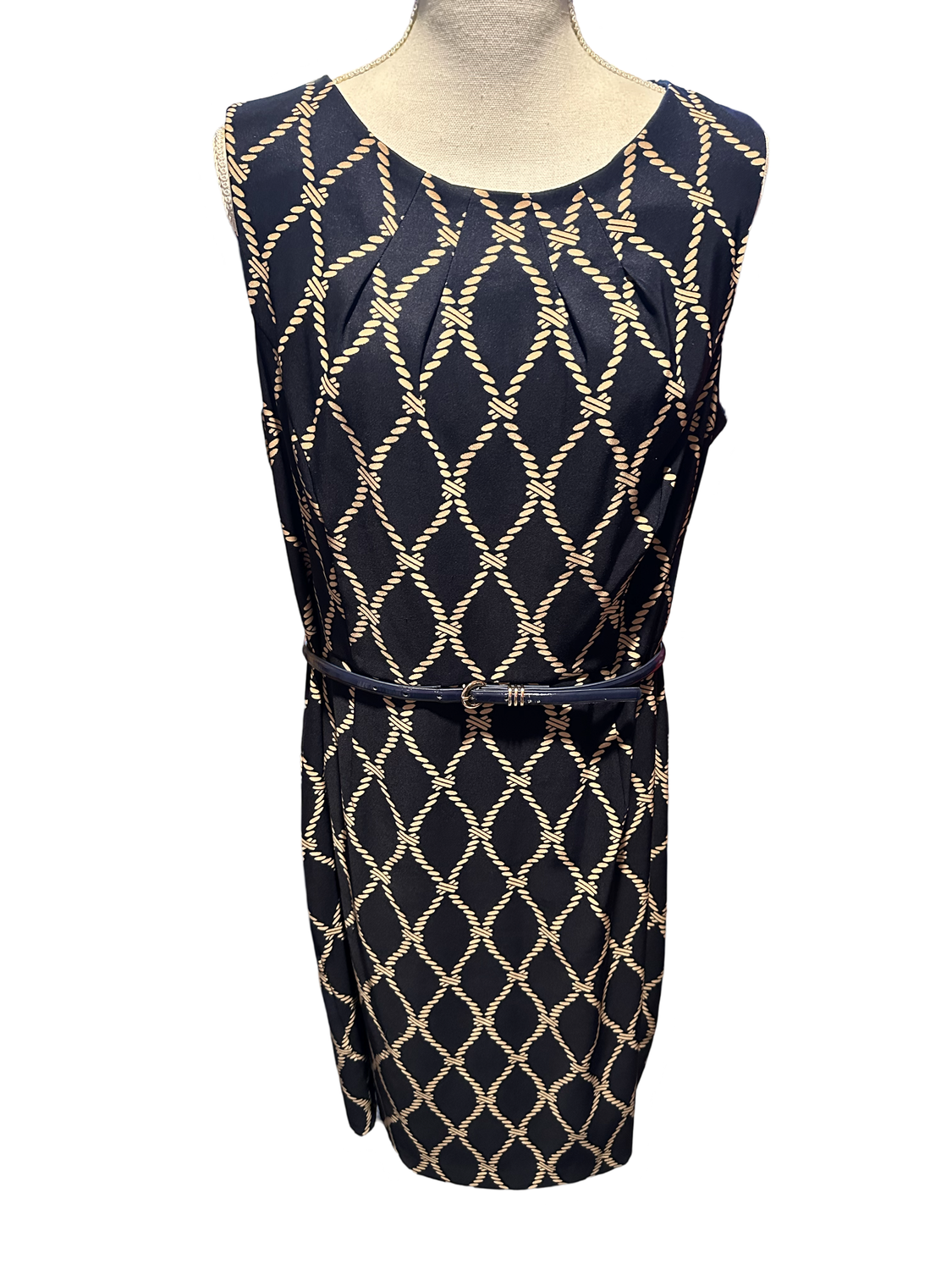 Sleeveless Belted Dress Size 16