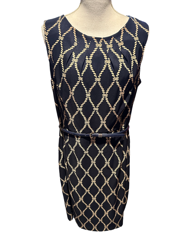 Sleeveless Belted Dress Size 16