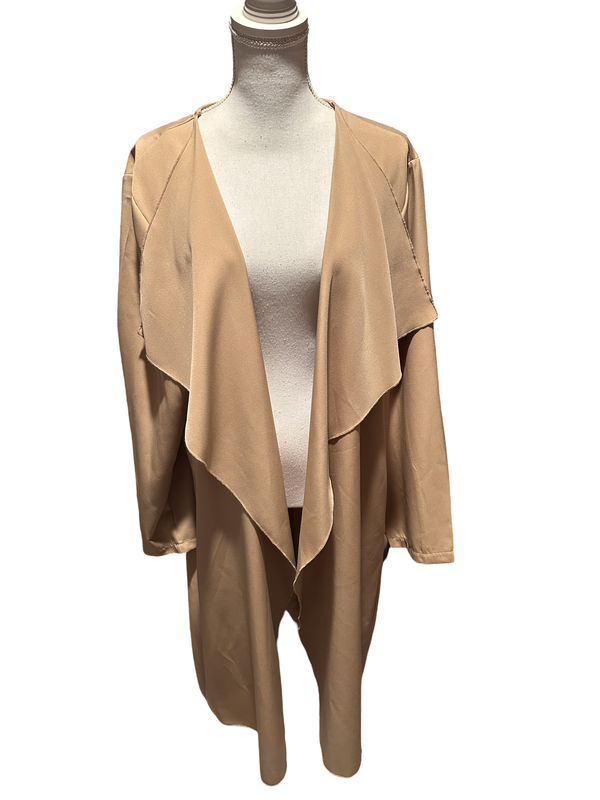 Tan Open Coat Size 4XcL
