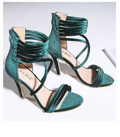 Emerald Green Satin Stiletto