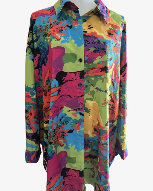 SHEIN Curve Multi-Color Blouse