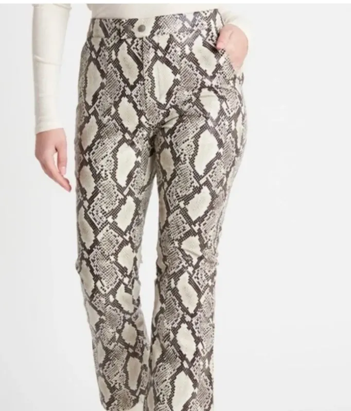 H&M Taupe Snakeskin Pencil Pants
