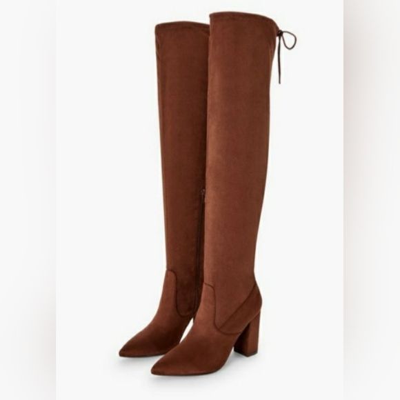 Faux-Suede Over-the Knee Boots