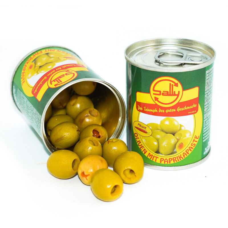 Spanische Oliven mit Paprika 48* 120g Spanische Oliven mit Paprika 48* 120g