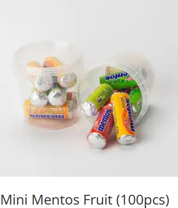 Mega Tubz Mini Mentos Fruit 100* 90 gr