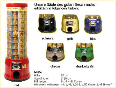 Sallysnackautomaten gebraucht rot inkl Standfuß Münzeinwurf 1,00€