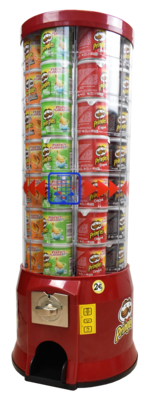 Pringlessnackautomaten NEU rot mit Standfuß Münzeinwurf 1,50€