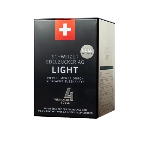 Schweizer Edelzucker Light Zucker – 500g Design Dose