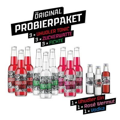 Öriginal Probier-Paket “Softdrinks + Spirits” 9x 0,33l + 3x 0,1l