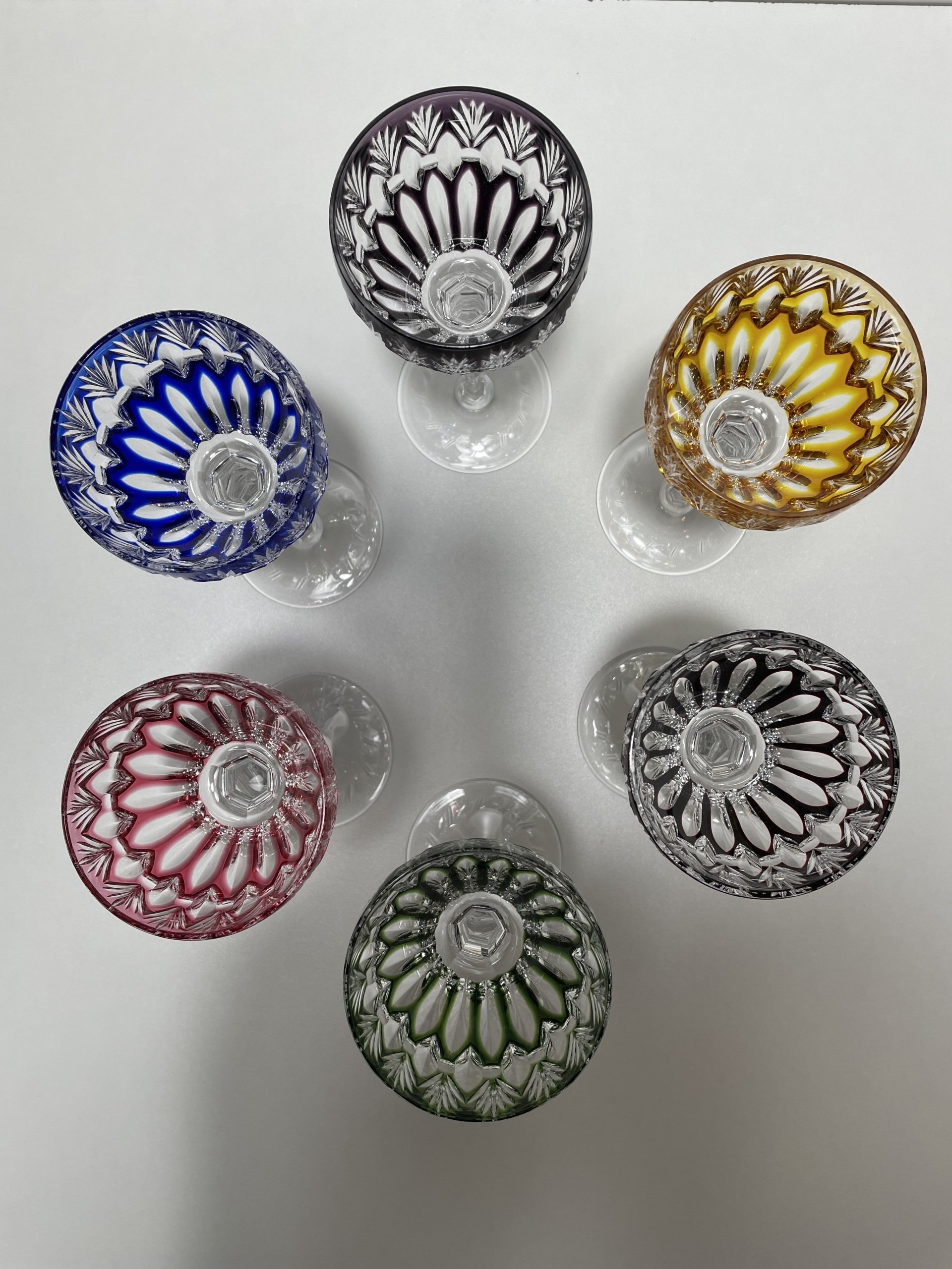 6er Set Kristallweingläser