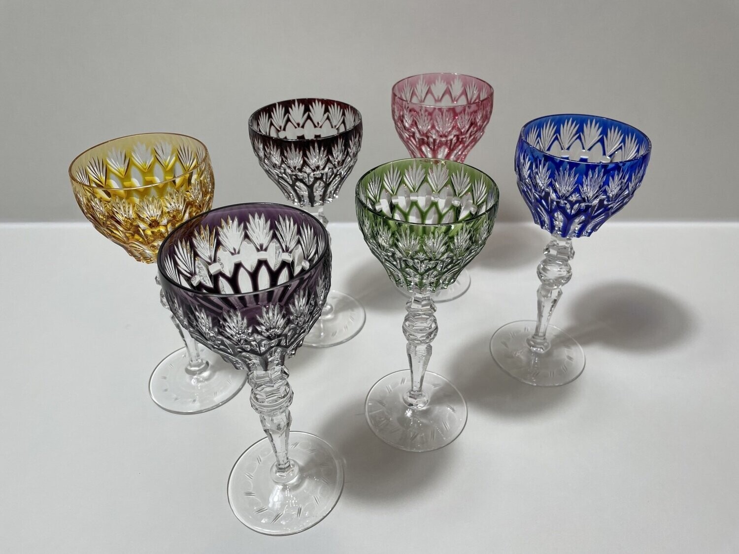 6er Set Kristallweingläser