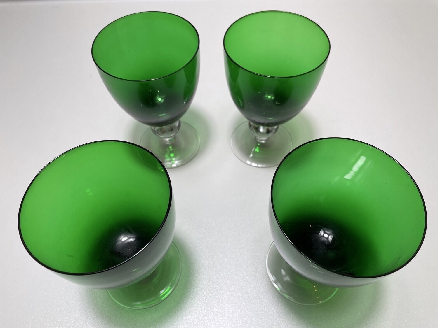 4er Set Weingläser grün 60er