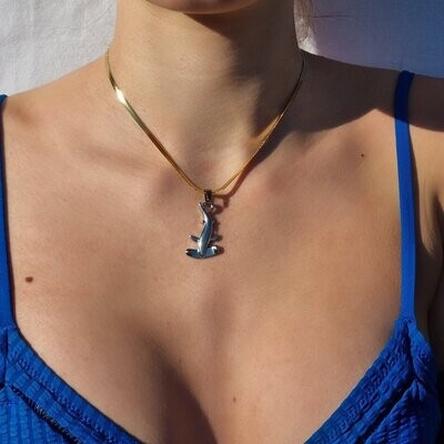 Gold Hammerhead Shark Necklace