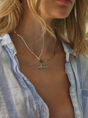 Gold Nurse Shark Necklace