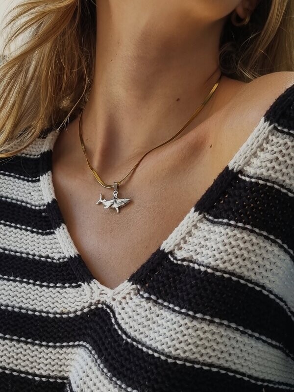 Gold Bull Shark Necklace