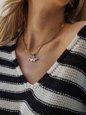 Gold Bull Shark Necklace