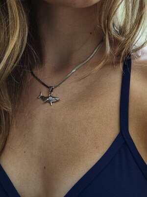 Silver Bull Shark Necklace