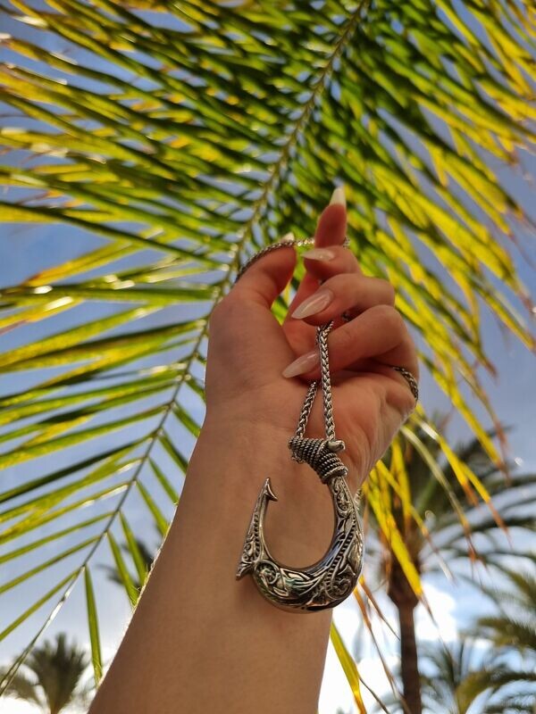 Silver Maui's Hook Necklace