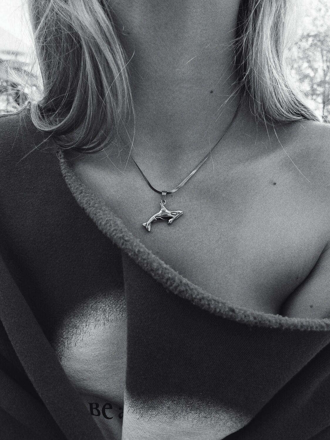 Silver Orca Necklace