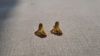 Gold Shark Tooth Earrings