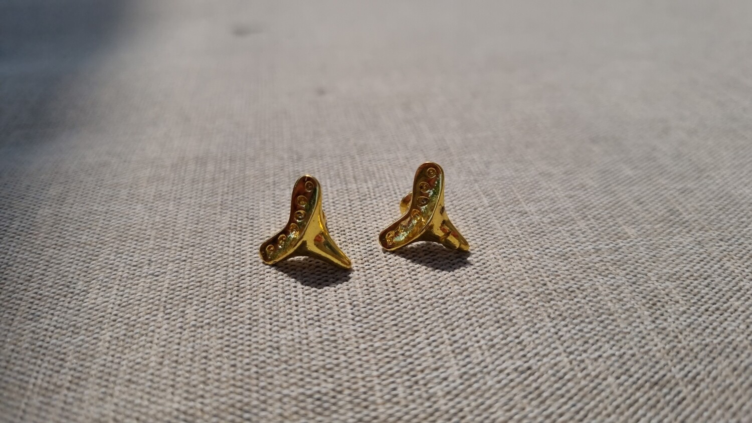 Gold Shark Tooth Earrings