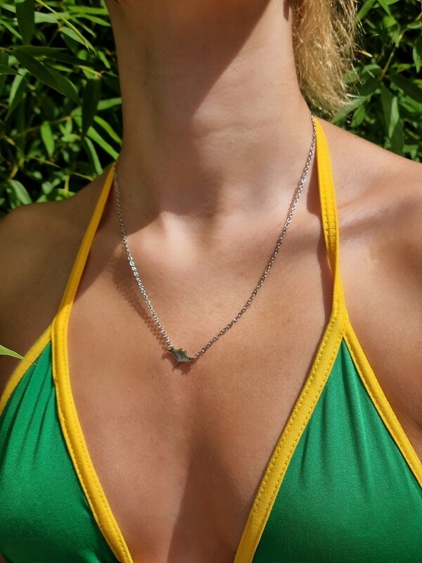 Mini Manta Ray Necklace Silver