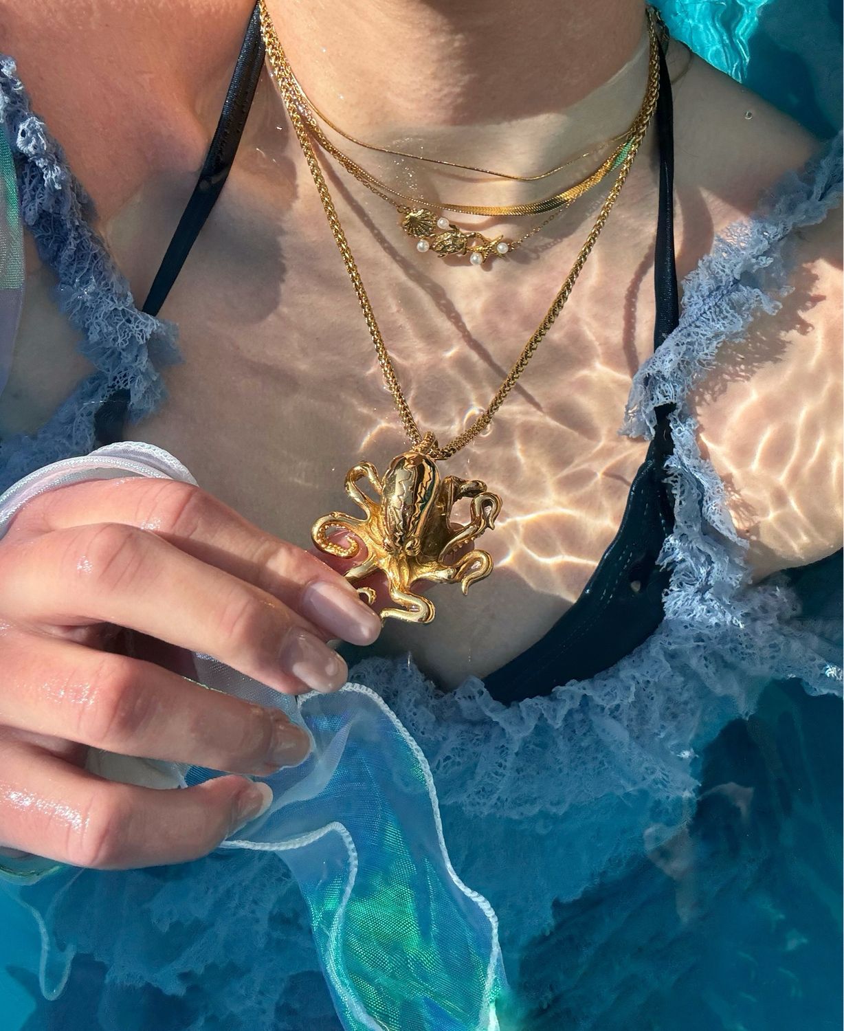 Gold Octopus Necklace