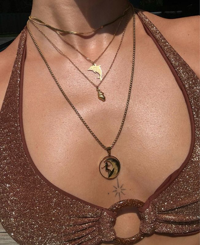 Gold Surfer Necklace