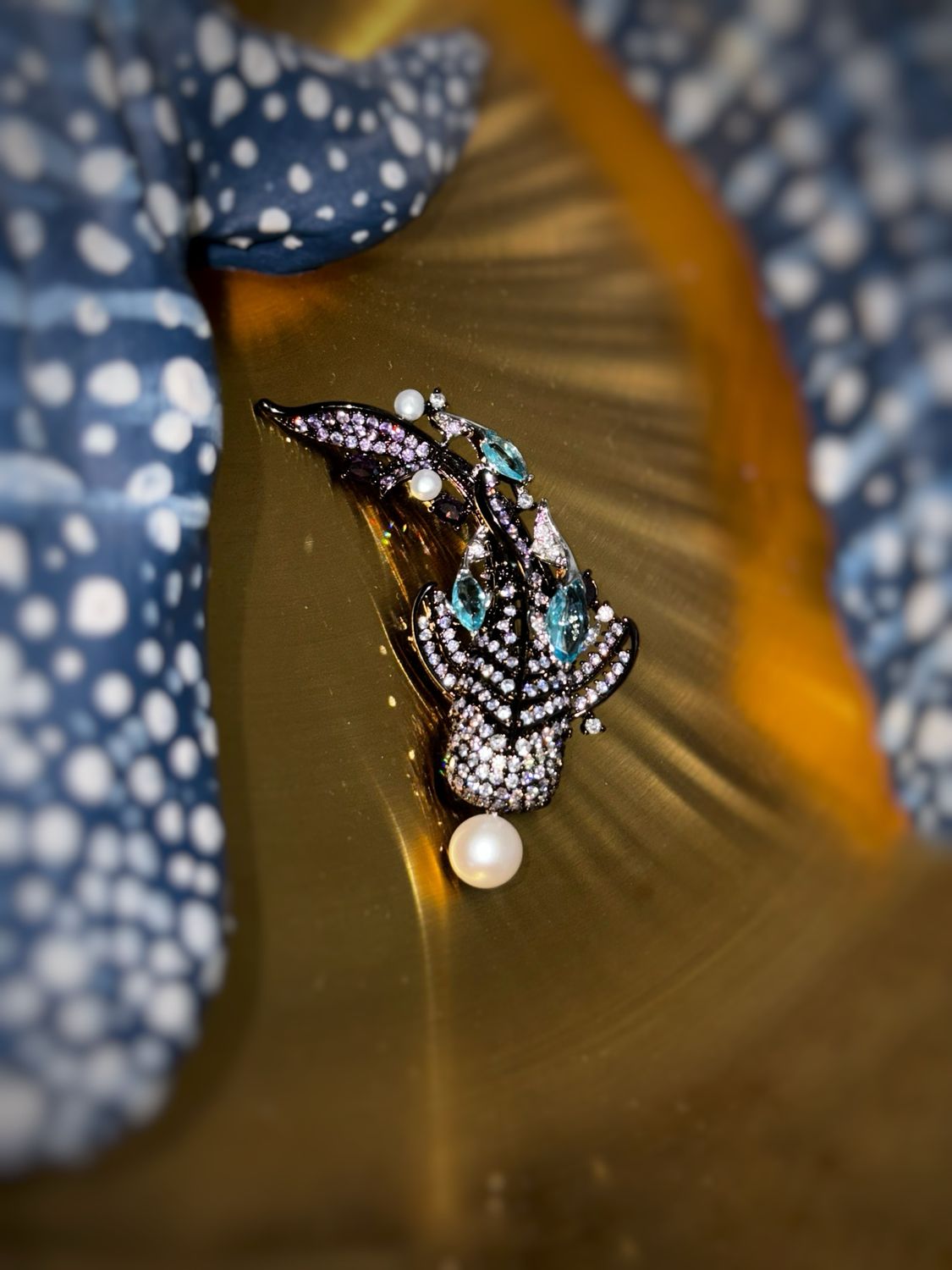 Whale Shark Diamond Pin