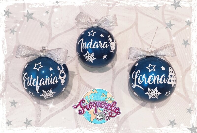 Bola de navidad Azul Brillo