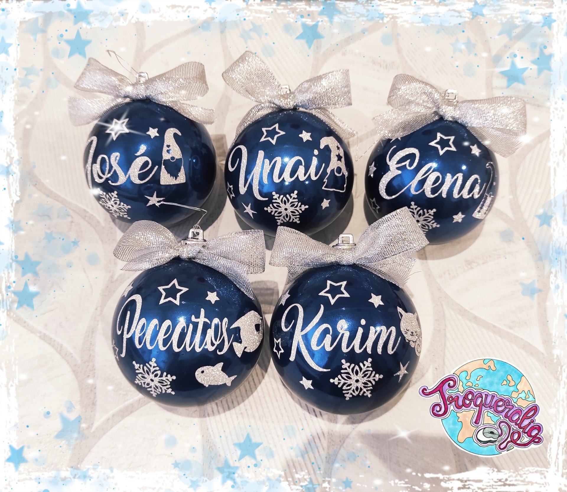 Bola de navidad Azul Brillo
