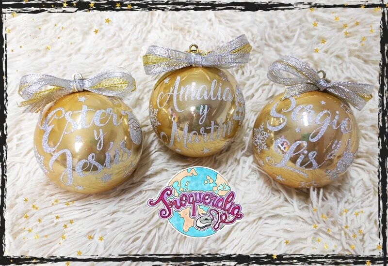 Bola de navidad Dorada brillo/espejo