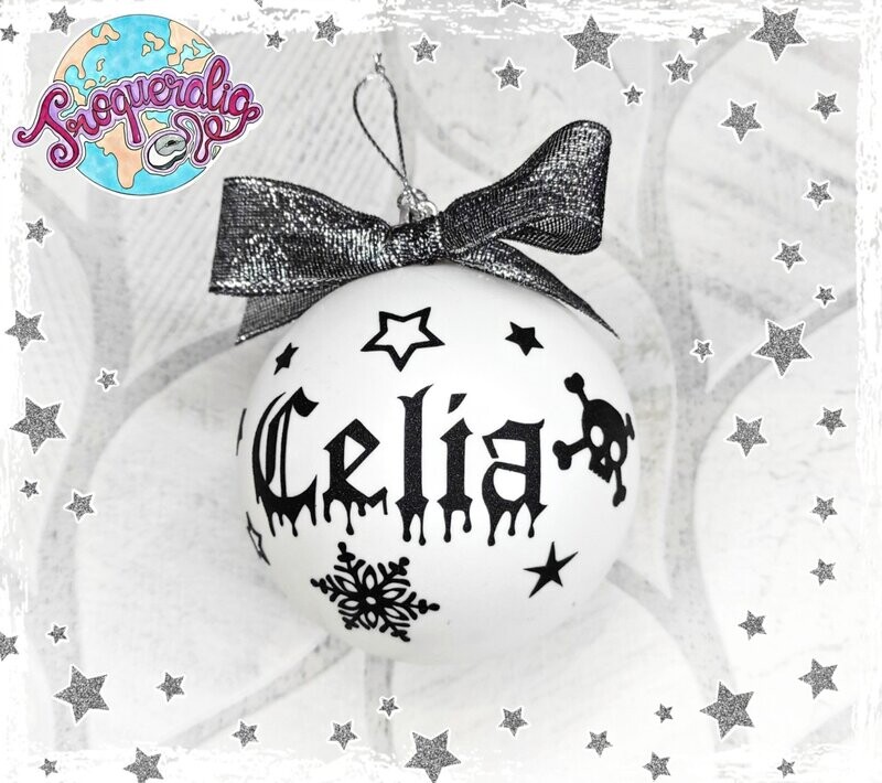 Bola de navidad Blaca poco brillo