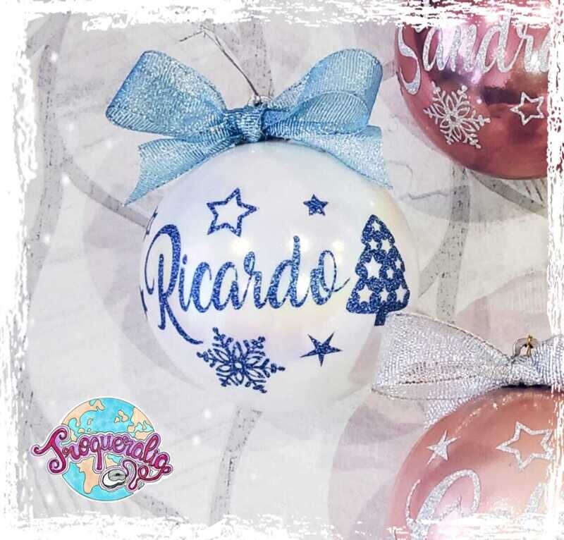 Bola de navidad Blaca iriscente