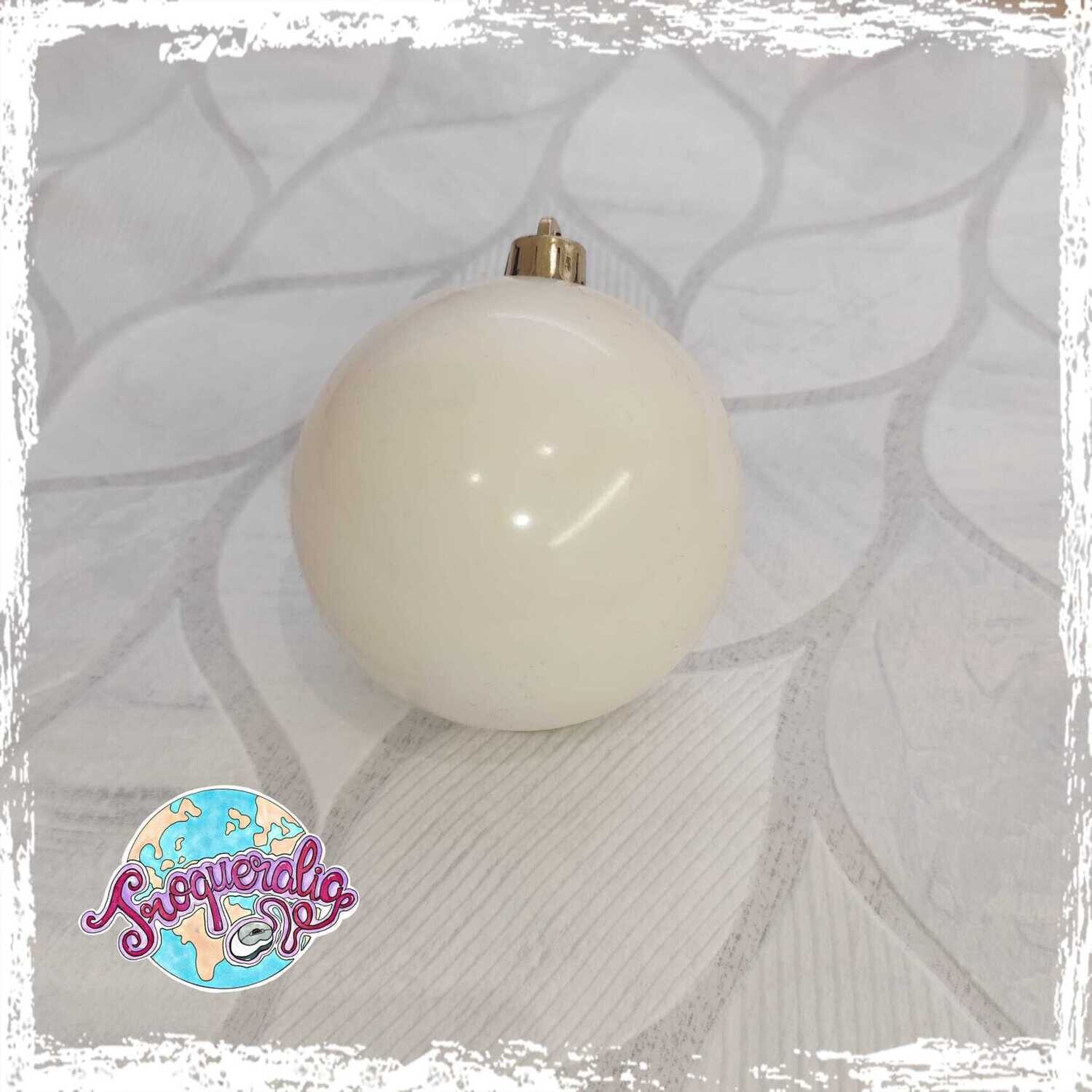 Bola de navidad Blaca lana brillo