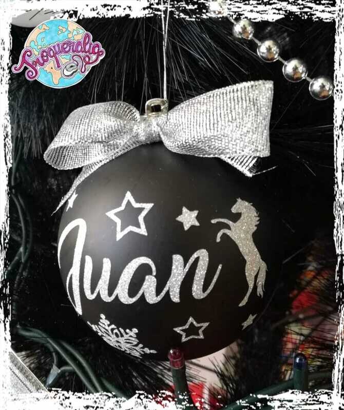 Bola de navidad Negra brillo/mate