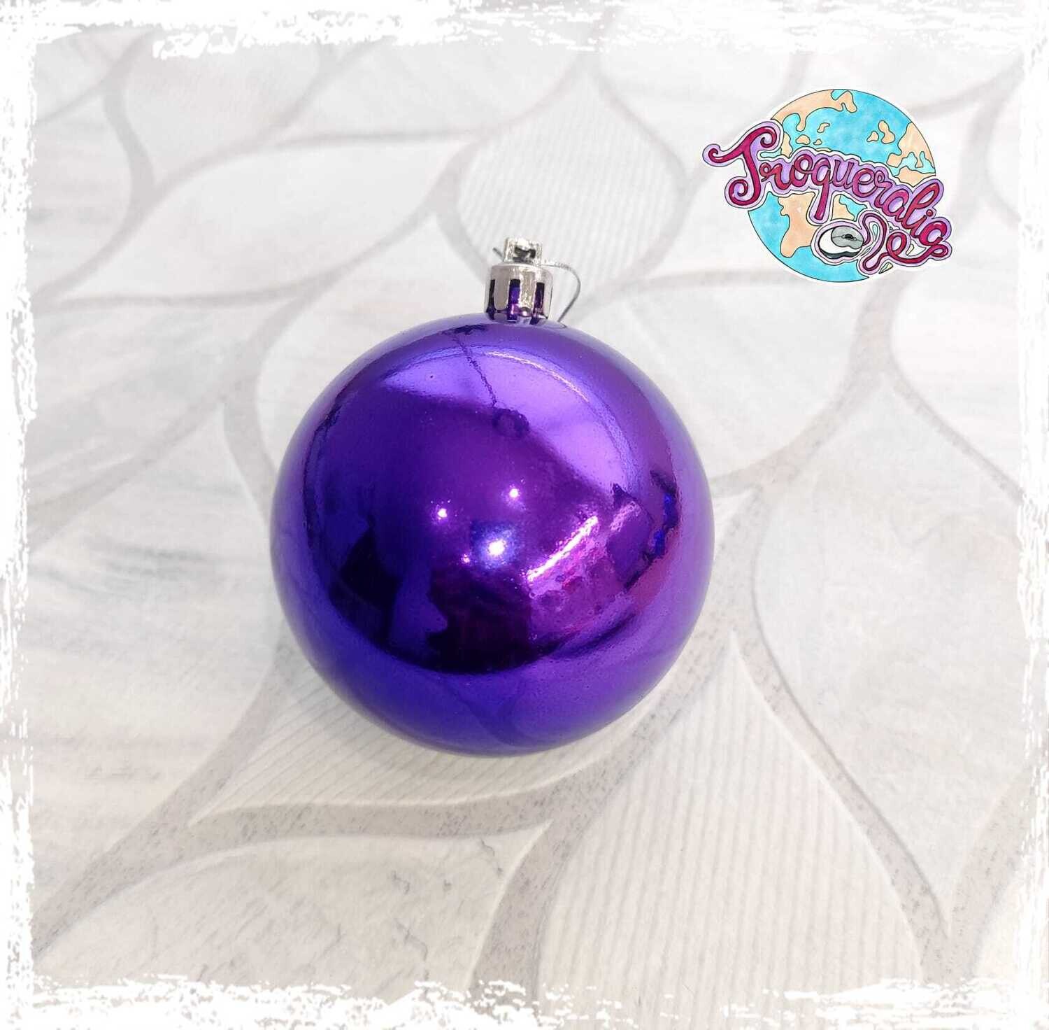 Bola de navidad Morada brillo/Mate/purpurina
