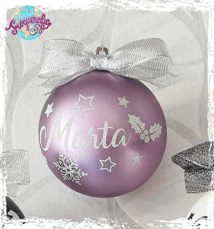 Bola de navidad Lila brillo/mate