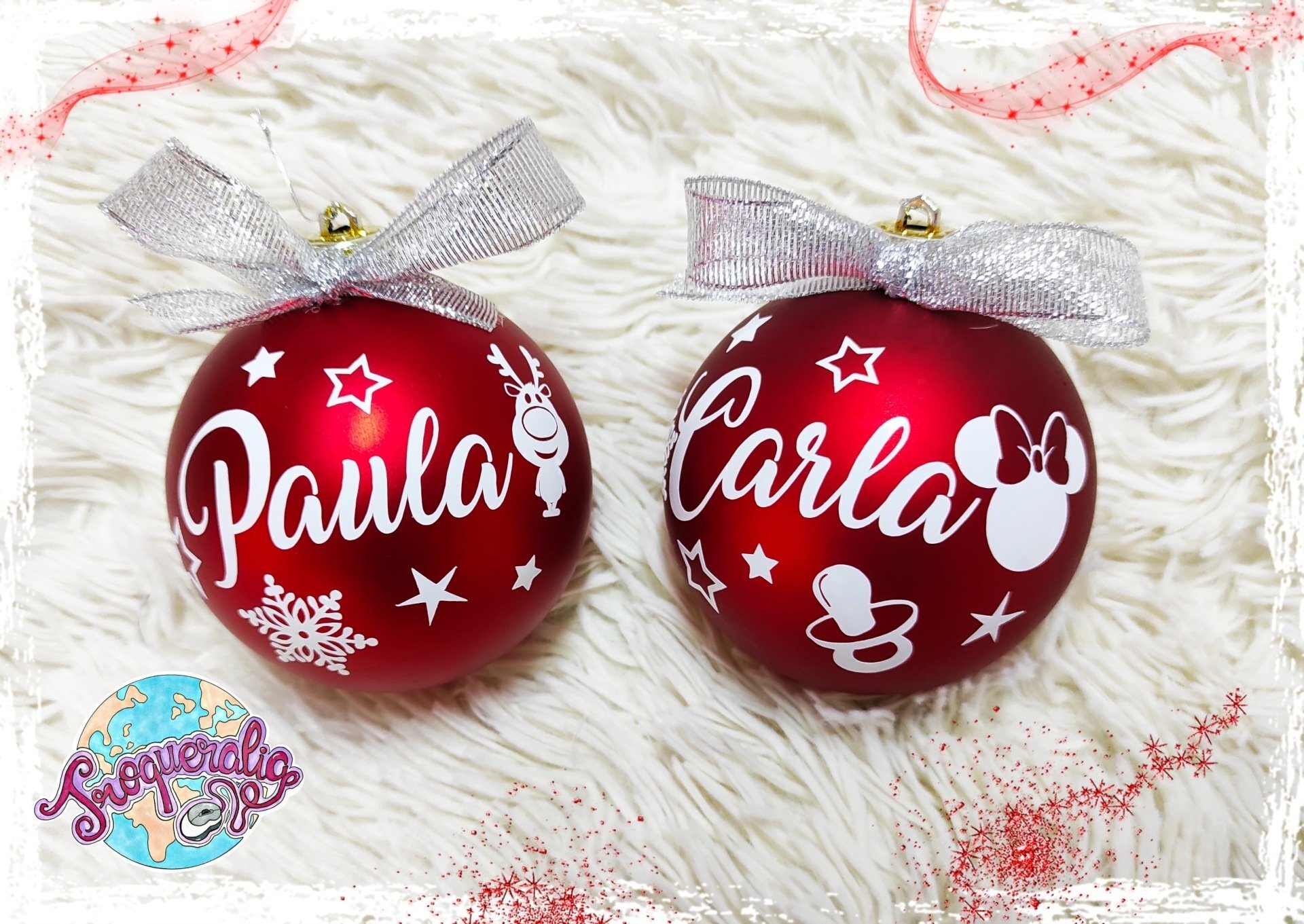 Bola de navidad roja brillo/mate