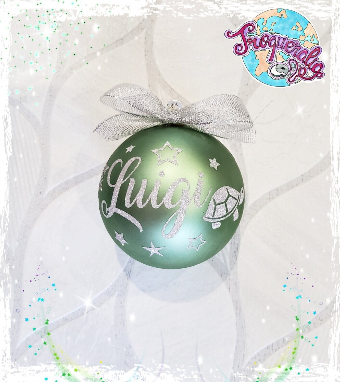 Bola de navidad Verde salvia brillo/mate