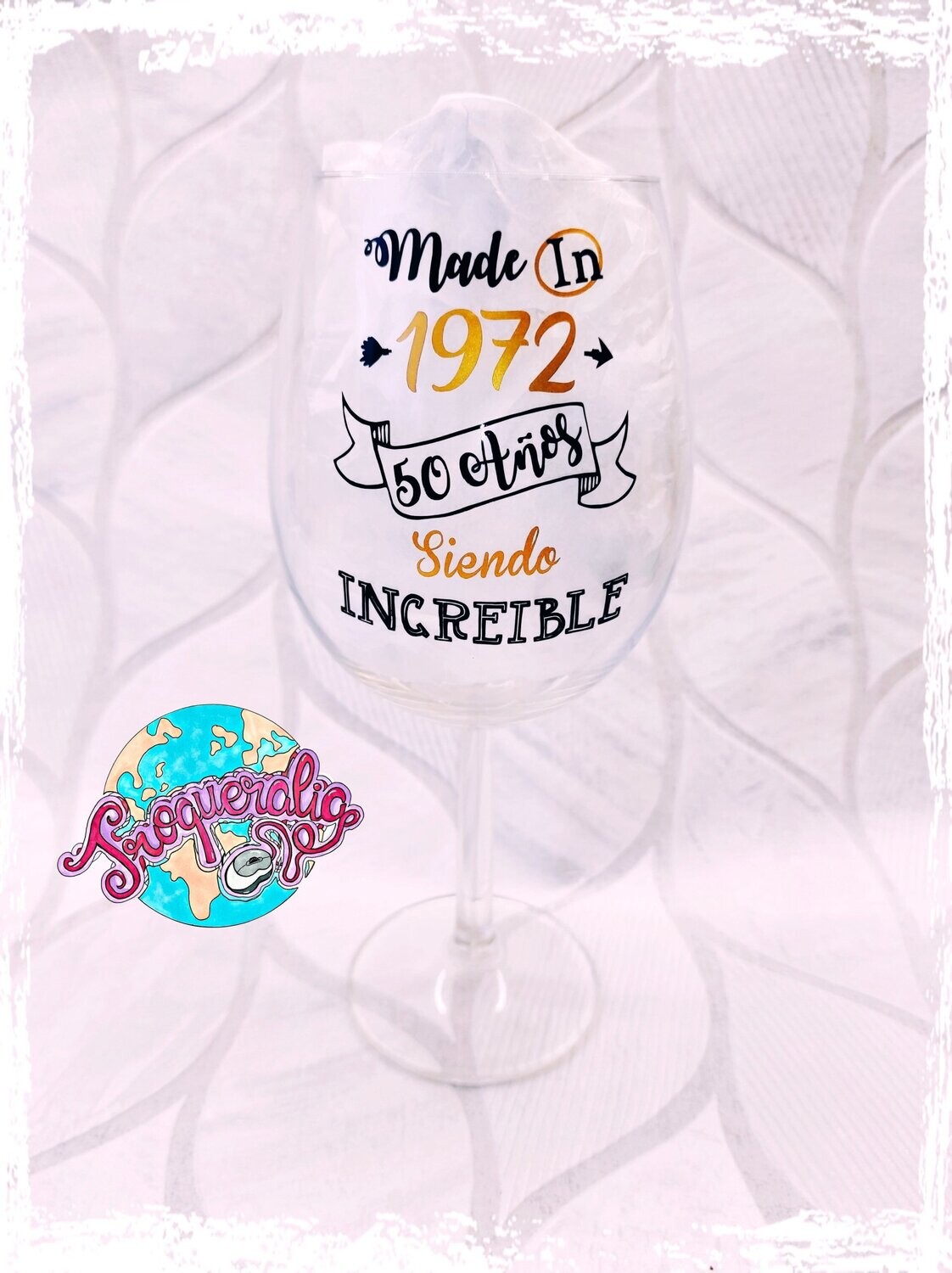 Copa de vino personalizada